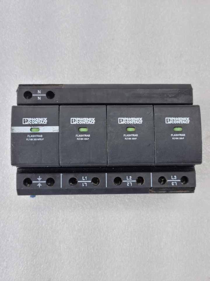 PHOENIX CONTACT FLT-BK 350/3+1-FM TYPE 1+2 SURGE ARRESTER MADE-GERMANY